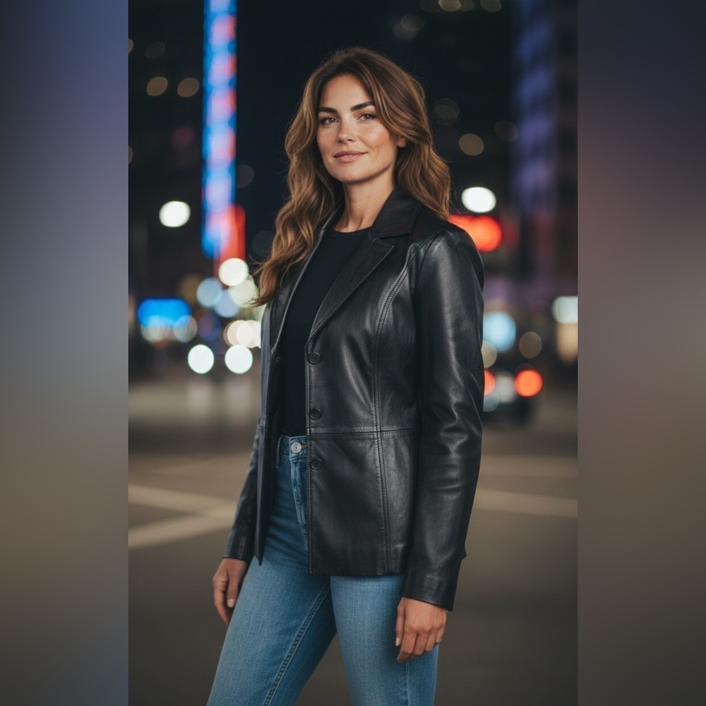 Like new condition leather jacket
